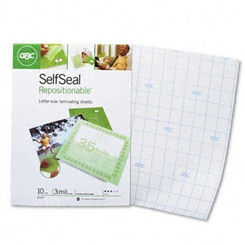 Gbc selfseal nomistakes 3747410 machine-free laminating pouch - 9&#034; width x 12&#034; for sale