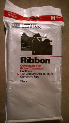 NIP Smith Corona Ribbon Correctable Film Ribbon Cassettes Dual Pack H63446 Black