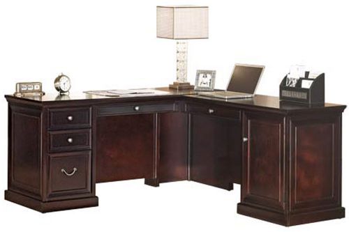 Espresso executive office l desk with right return for sale