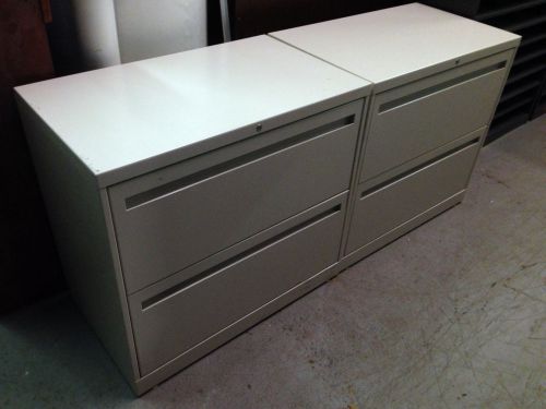 2 DRAWER LATERAL SIZE FILE CABINET by ALLSTEEL OFFICE FURNITURE w/LOCK&amp;KEY 30&#034;W