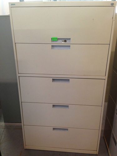 ***5 DRAWER LATERAL SIZE FILE CABINET by ARTOPEX OFFICE FURN w/LOCK&amp;KEY***