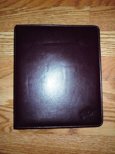 FRANKLIN COVEY Mahogany Brown Faux Leather 7 Ring Planner Organizer 8&#034; x 9.25&#034;