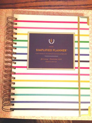 Simplified Planner Emily Ley SOLD OUT 2015 Daily Edition, Happy Stripe, New