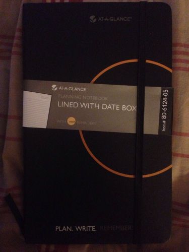 At-a-glance 80-6124-05 planning notebook lined w/ date box black 30x1 for sale