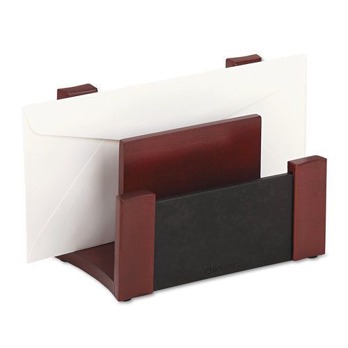 Rolodex rol81765 desktop sorter wood/faux leather 7-1/8&#034; x 6-11/16&#034; x 4-1/8&#034; in for sale
