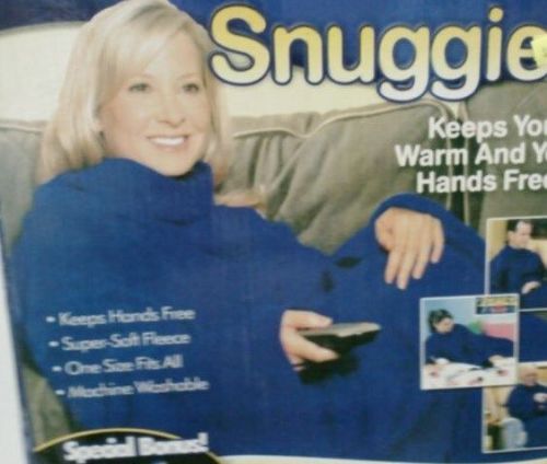 Snuggie blanket with arm holes1size fits all color Burgandy AS SEEN on TV