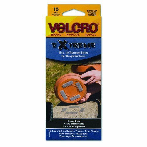 Velcro extreme tape - 1&#034; width x 4&#034; length - polyester - 10 / pack - (vek90812) for sale
