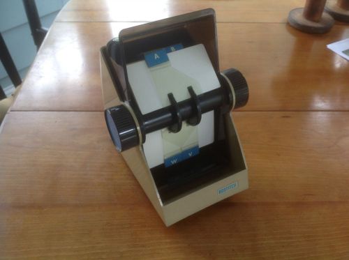 Vintage Bostitch plastic rotary card file ~ rolodex ~ Industrial ~ Mad Men