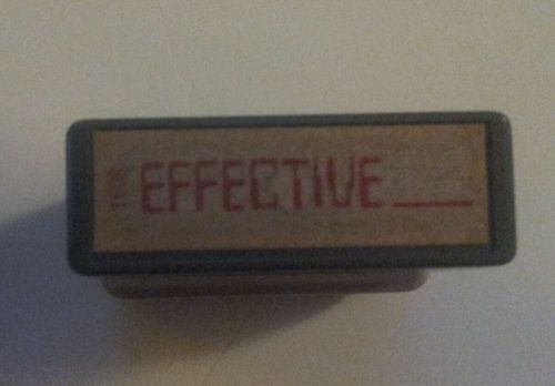 Xstamper pre-inked rubber stamp &#034;EFFECTIVE__&#034; in RED #1608