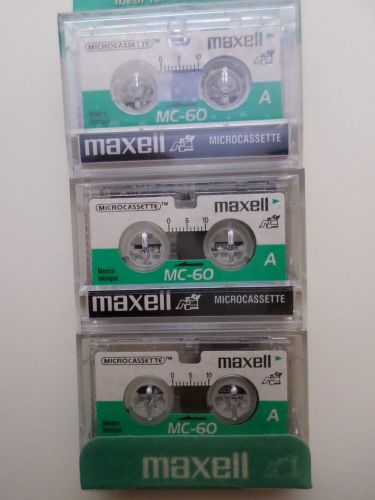 BRAND NEW MAXELL MICROCASSETTE PACK OF 3  MC-60UR  FREE SHIPPING