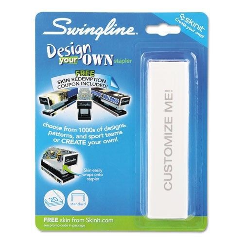 Swingline Skins Fashion Stapler, 20-Sheet Capacity, White Design Your Own!
