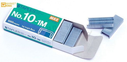 1 Box MAX No.10-1M Staple (1,000 staples) for Office Supply Stapler Authentic