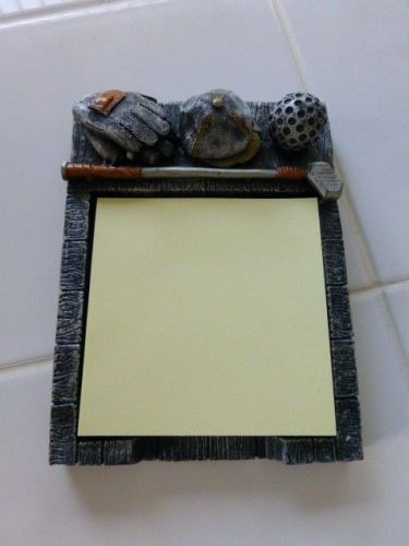 STICKY NOTE HOLDER WITH GOLF THEME-NEW INCLUDES STARTER NOTE PACKAGE
