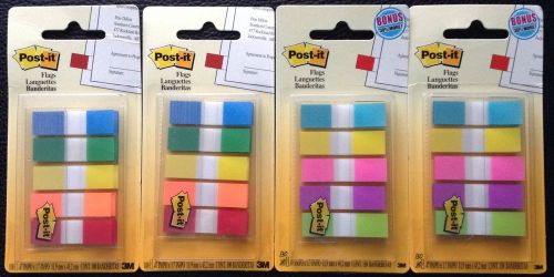 (460) 3M POST-IT FLAGS STICKY NOTES , Assorted Colors