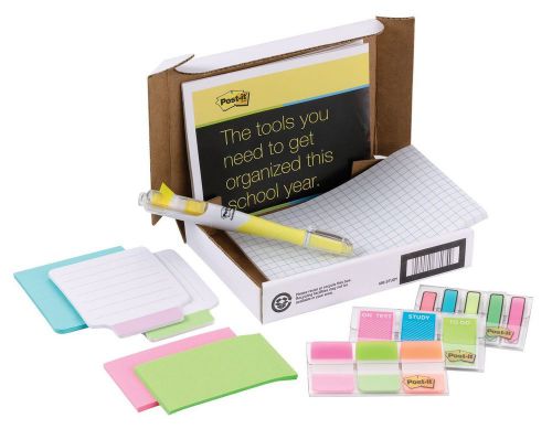 Post-it Study Kit with Tabs, Flags, Arrow Flags, Note Tabs, Grid Notes, Full Adh