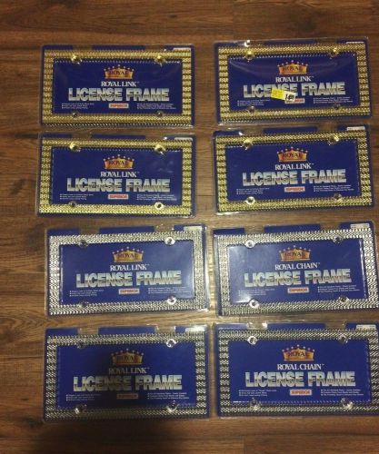 8 License Plate Frame Royal Silver Gold New Fits All Standard Protects Superior