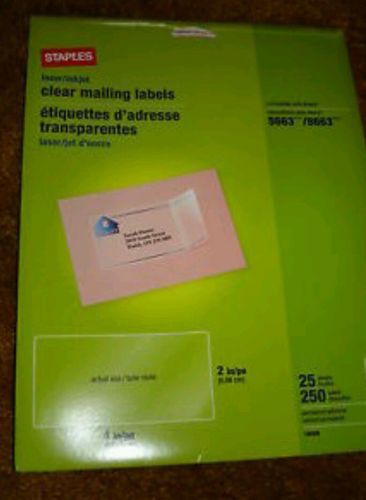 Staples clear mailing labels item# 18089 avery 5663 / 86663 best price free ship