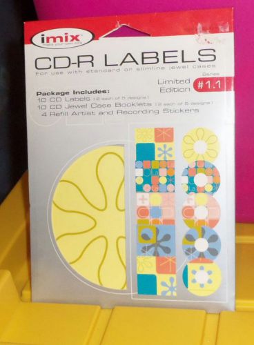 IMIX CDR LABELS for Use with Standard or Slimline Jewel Cases-LIMITED ED.2002