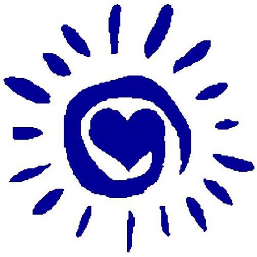30 Custom Blue Heart Sun Personalized Address Labels