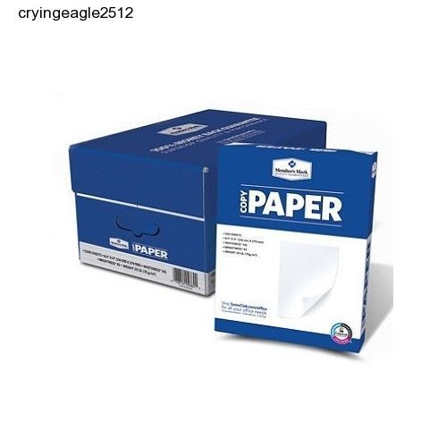 Printer Copier Fax Letter Paper 20 lb. Case 10 Reams 5000 Sheets 92 Bright White