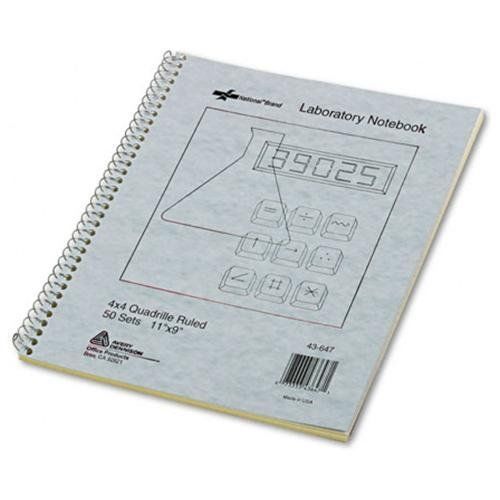 Rediform national wirebound laboratory notebook - 100 sheet - 16lb - (43647) for sale