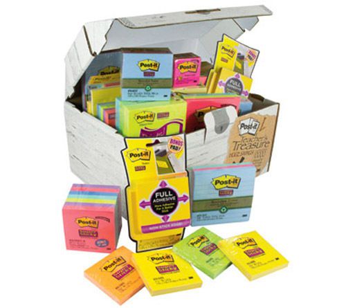 3m post-it notes-a teacher&#039;s treasure chest new 10 lbs assorted sticky note for sale