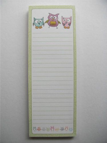 Magnetic owl list note pad paper new to do list shopping list notepad 60 pgs for sale