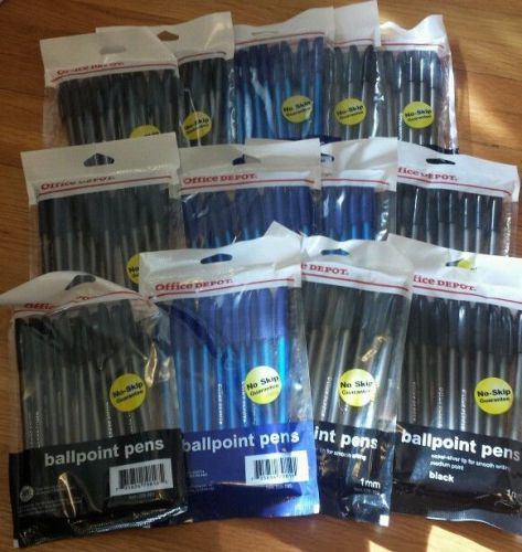 13 packs of 10 Ballpoint Pens Black/Blue