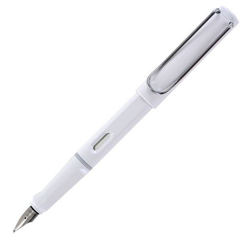 Lamy Safari Shiny White Fountain Pen - Fine Nib