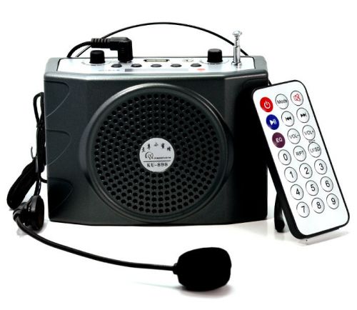 25W Portable Waistband Voice Booster PA Amplifier Loudspeaker FM,Remote Control