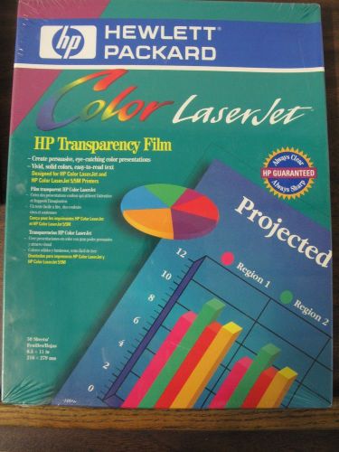 HP Hewlett Packard Laser Ject Color Transparency Film C2934A Sealed 8.5x11 inces