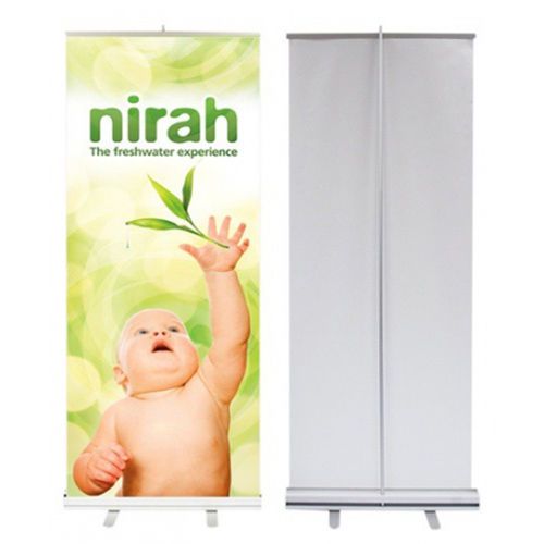 33&#034;x81&#034; Retractable Roll Banner Stand Trade Show Sign Display + Free Print