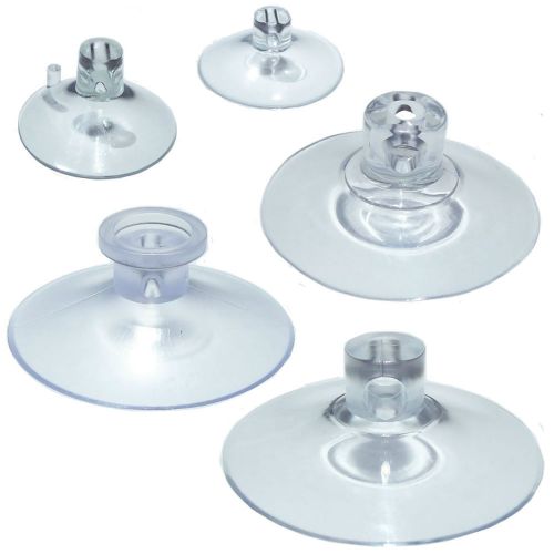 Pkt of 4 SIDE PILOT HOLE Suction Cups 22, 25, 45, 46 or 56 mm or 1of each each