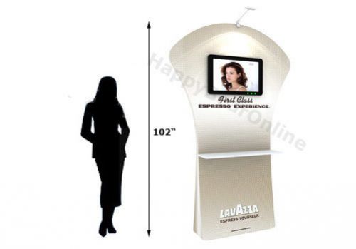 Trade show tv stand kiosk vx-02 tower with graphic print(up to 32&#034; lcd) for sale