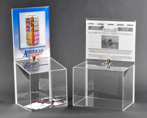 Ballot Box, Suggestion Box, Donation Box, Raffle Box - Clear Acrylic (A1/A2)