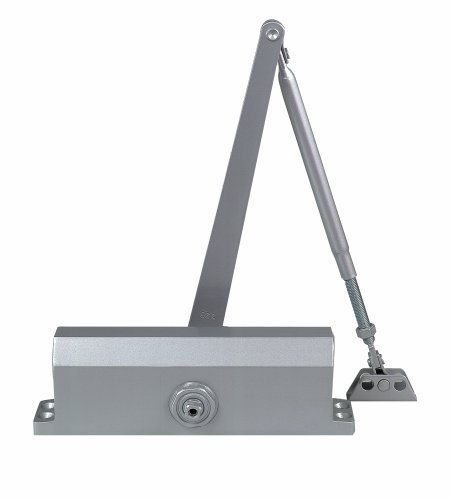 Global Door Controls Commercial Door Closer in Aluminum - Size 2, New