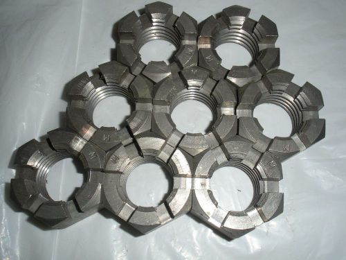 Eight (8) Stainless Steel Castle M Nuts Cotter Pin SS for 7/8&#034; Bolt