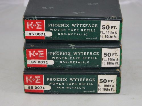 K&amp;E Phoenix Wyteface Non-Metallic 50&#039; Tape Refill - 3 refills - (85 0071)  [213]