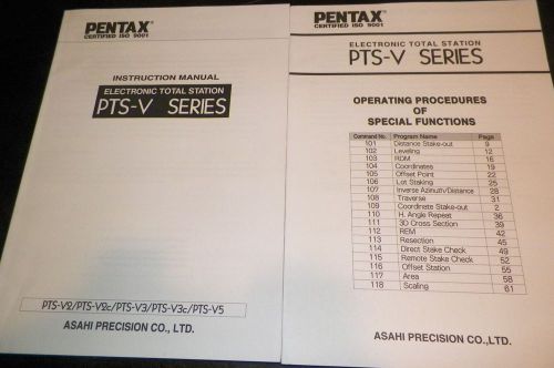 PENTAX PTS-V INSTRUMENT MANUAL 7 OPERATING PROCEDURES, SPECIAL FUNCTIONS