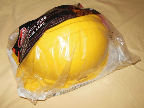 2004 Ao Safety Yellow Construction Worker XLR8 Hard Hat By 4 PT Pinlock New Item