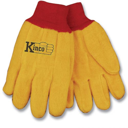 Kinco chore yellow cotton work gloves size xlarge farm construction  *lot 3* for sale