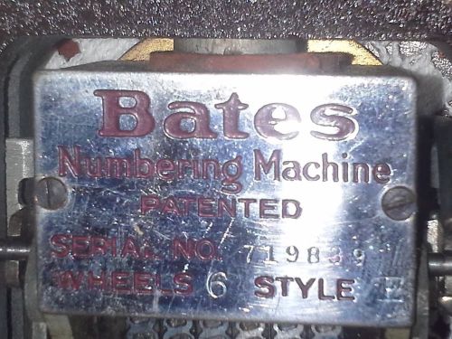 1945 Bates Reconditioned Numbering Machine, in box, U.S.A. Made