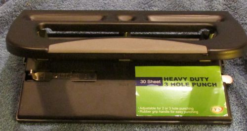 3 Hole Paper Punch Heavy Duty 30 pages, Adjustable, Metal, Never used