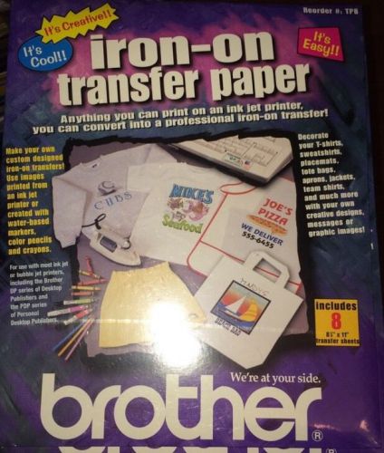 New Brother Inkjet Iron On Transfer Paper Sealed