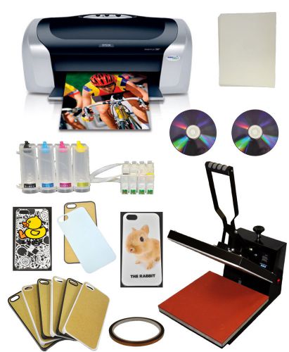 15x15 Heat Press,Printer,Sublimation Heat Transfer Phone Cases,Refill Bulk Ink