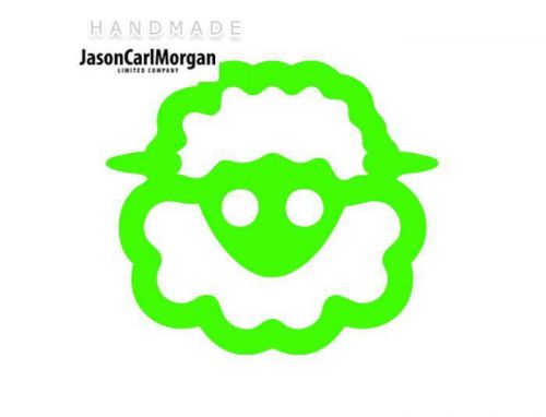 JCM® Iron On Applique Decal, Sheep Neon Green