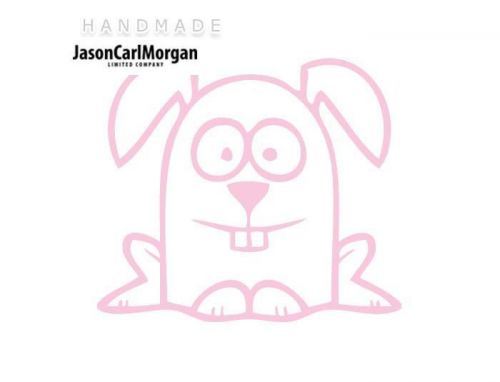 JCM® Iron On Applique Decal, Rabbit Soft Pink