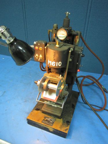 Kingsley Foil Stamping Machine Vintage Model H72-3 w Hoses Ultra Vintage