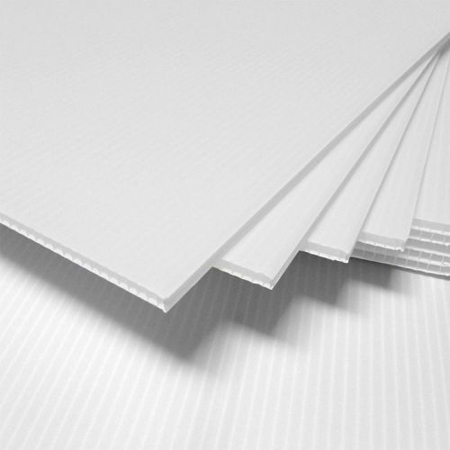 100 pcs Corrugated Plastic 18x24 4mm White Blank Sign Sheets Coroplast Intepro