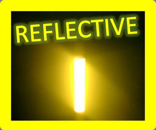 Highly REFLECTIVE Bright YELLOW Graphic Vinyl Film + Adhesive Back (15&#034; x 60&#034;)